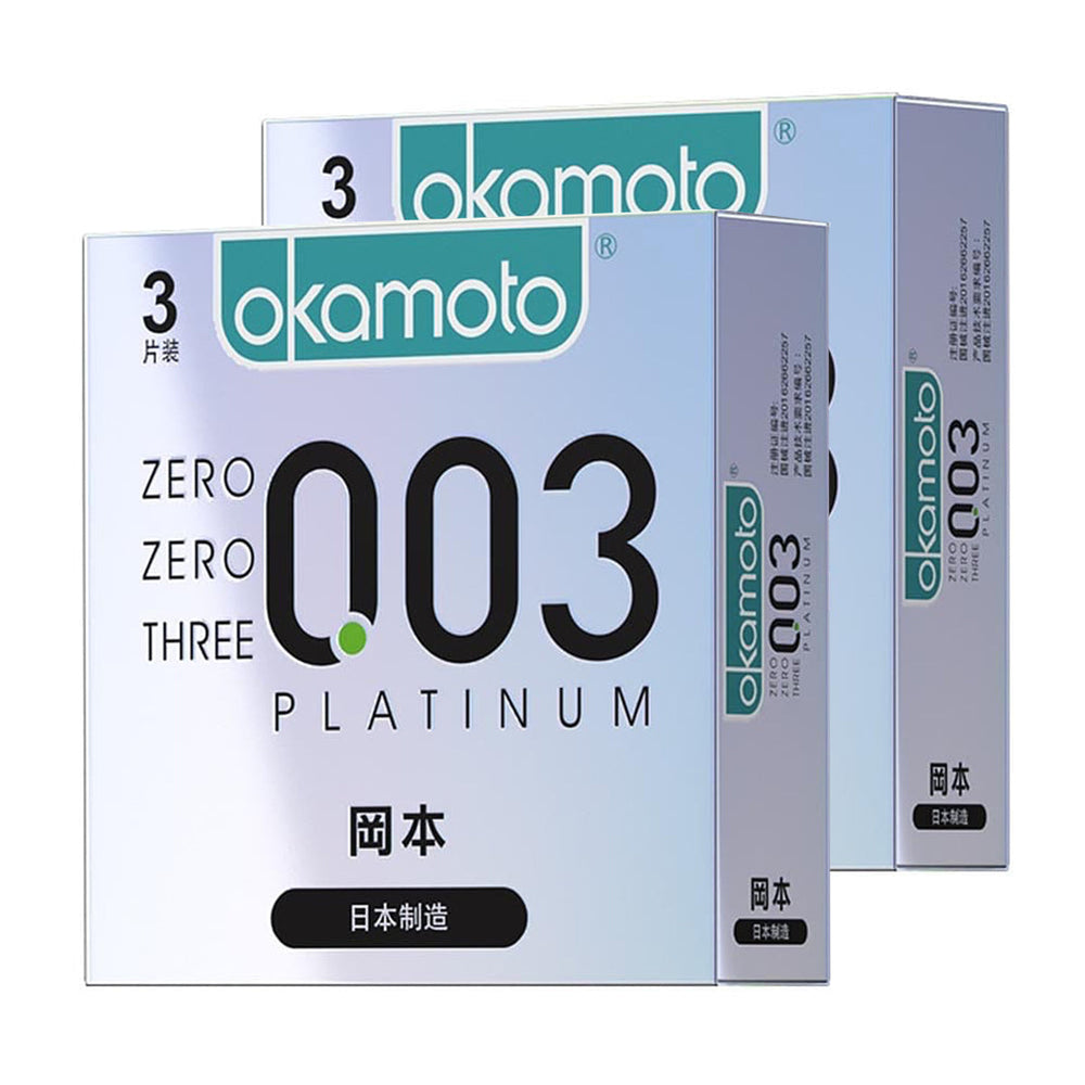 Okamoto Condoms 003 Platinum Ultra Thin 3pcs X2Pack