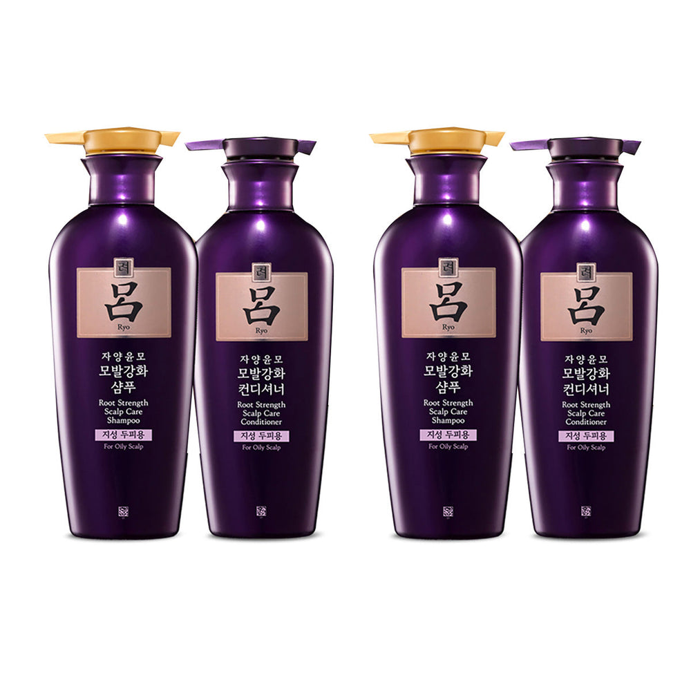 Ryo Purple Nourishing and Strengthening Repairing Shampoo &amp; Conditioner Set 400ml Each X2Pack