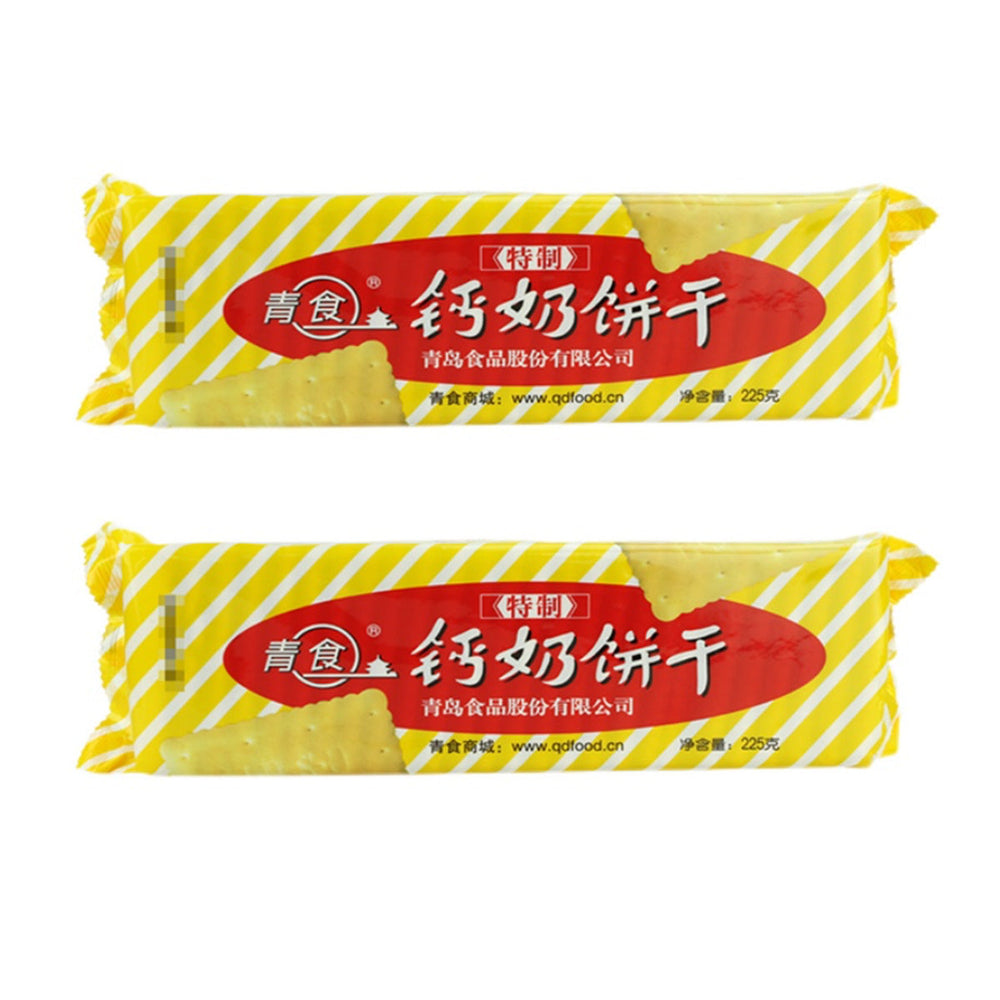 Qingshi Boutique Calcium Milk Biscuit 225gX2Pack