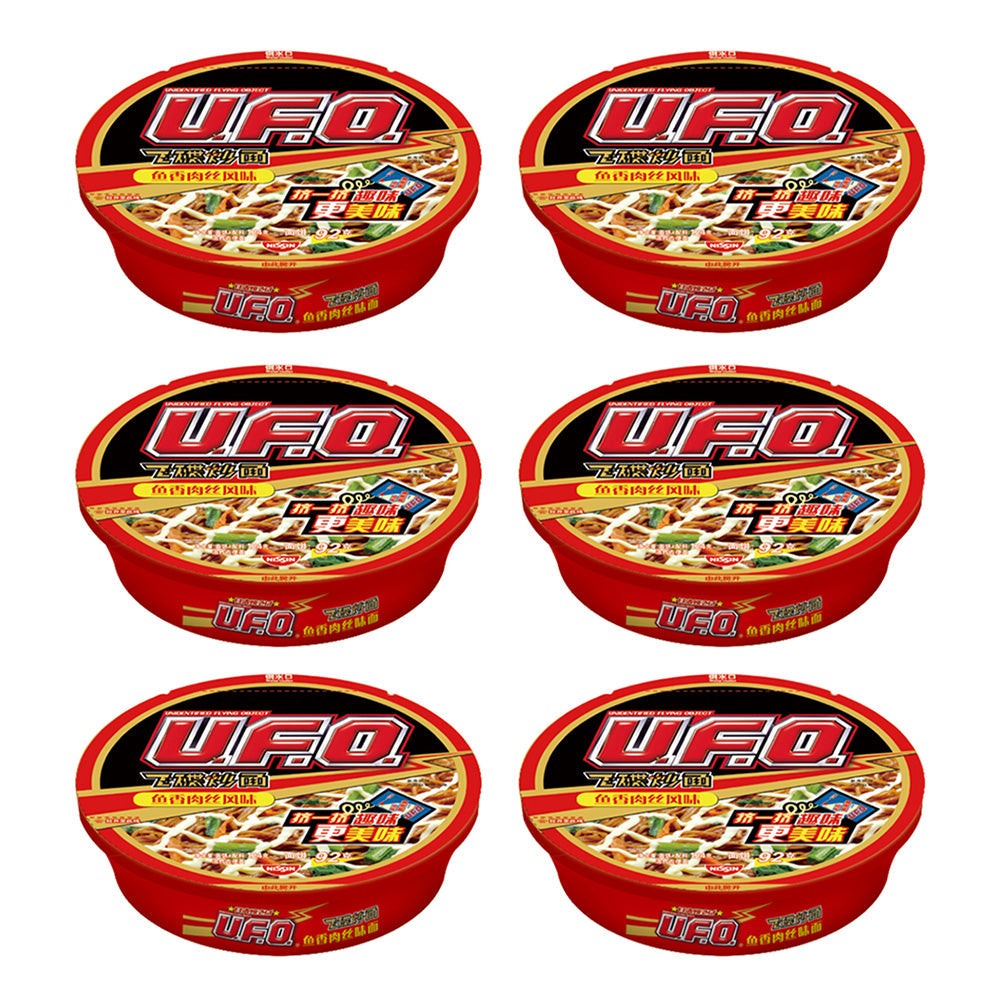Nissin UFO Fried Noodles with Shredded Pork and Fish Flavor 124gX6Pack