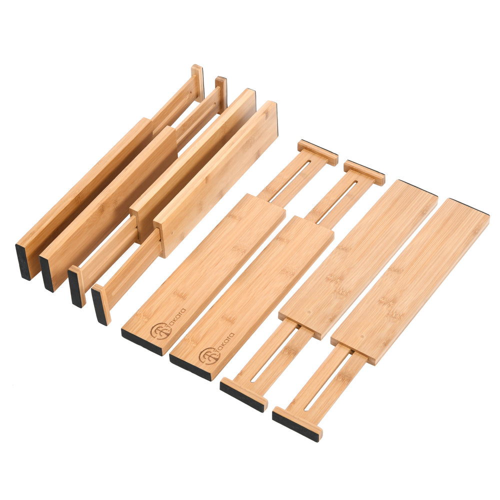 TAKARA Expandable Drawer Dividers Set-of-8 Small 31-44x6.5x1.6cm