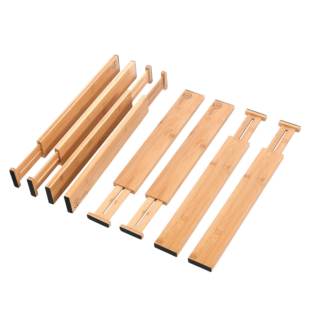TAKARA Expandable Drawer Dividers Set-of-8 Large 44.5-55.9x6.5x1.6cm