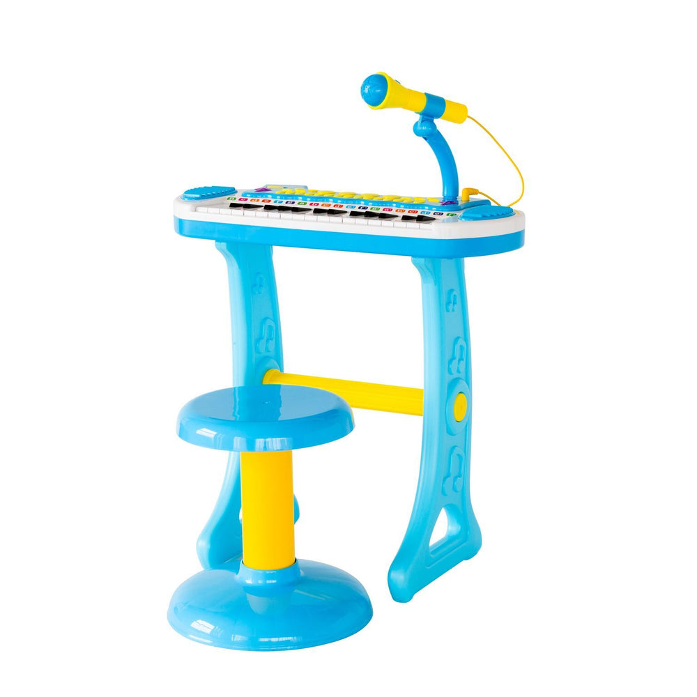 Lenoxx Children&#39;s Electronic Keyboard with Stand (Blue) Musical Instrument Toy