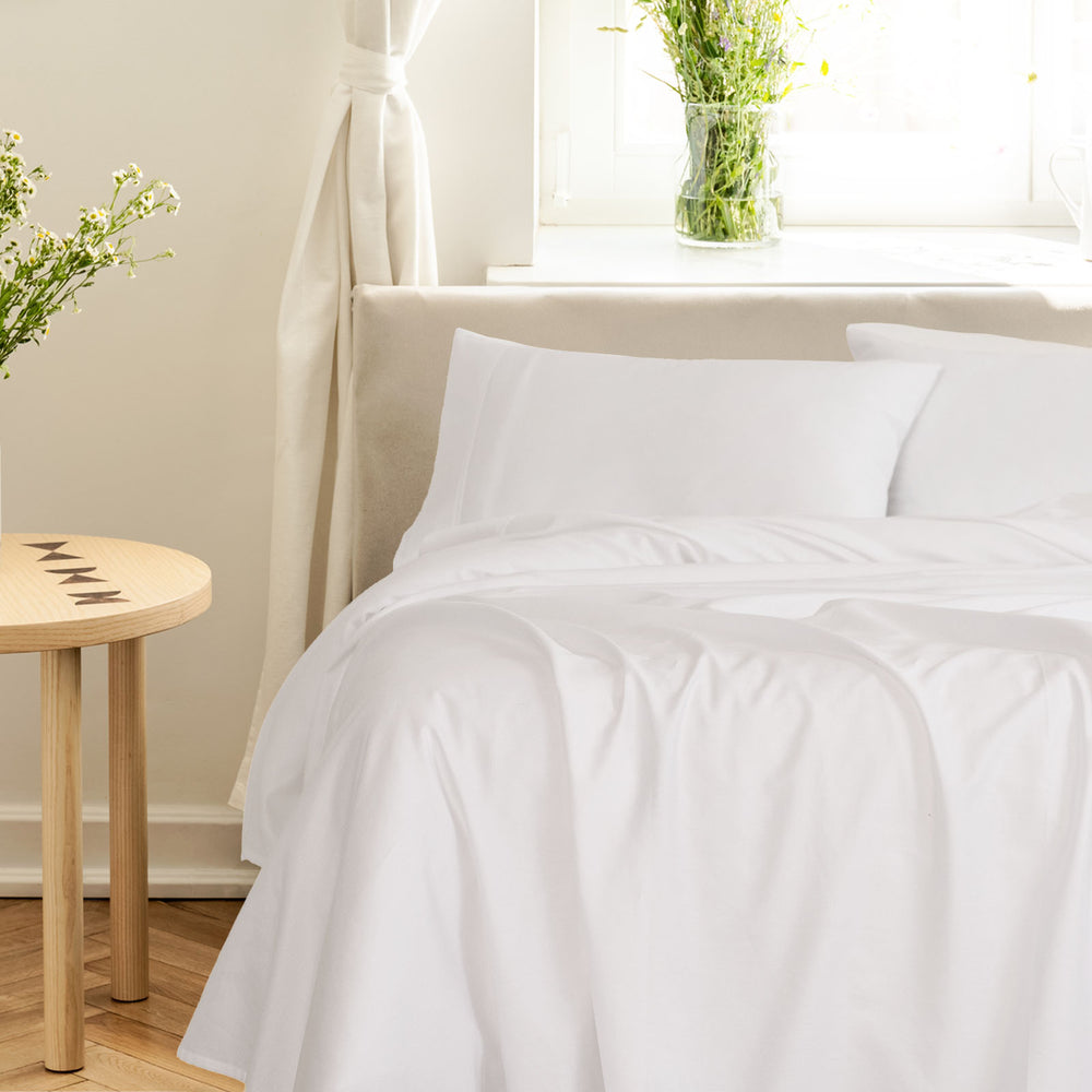 Royal Comfort 1000TC Balmain Hotel Grade Bamboo Cotton Sheets Pillowcases Set King White