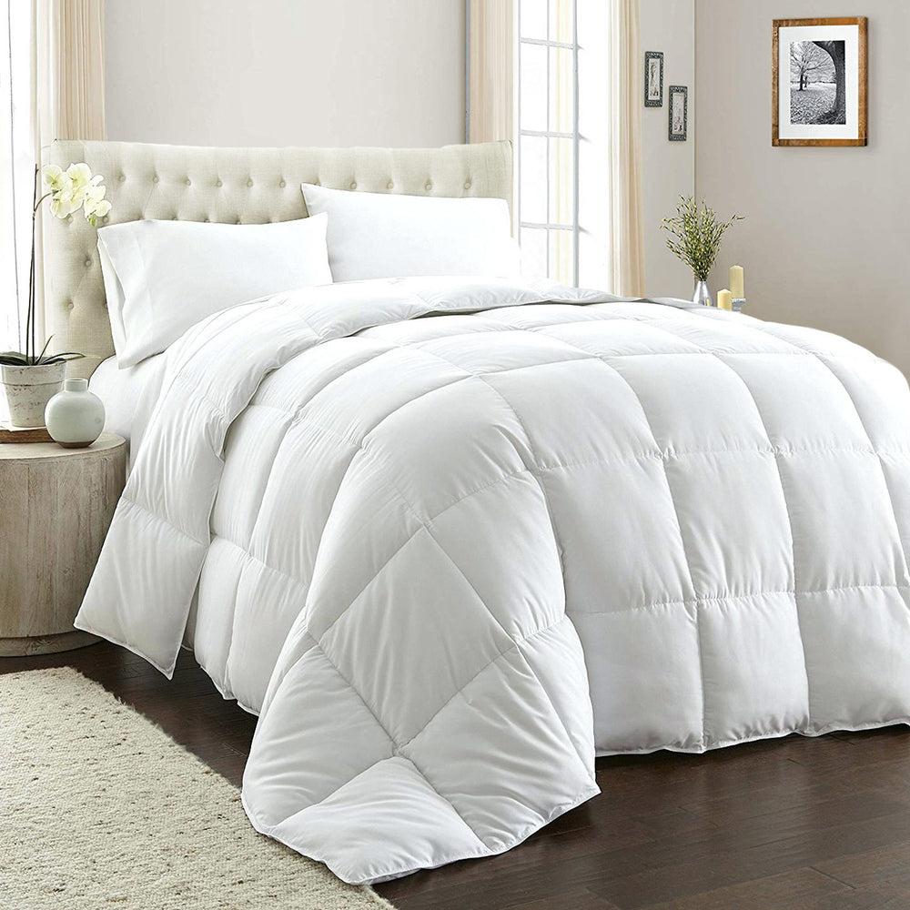 Royal Comfort 800GSM Quilt Down Alternative Duvet Cotton Cover Hotel Grade Double White