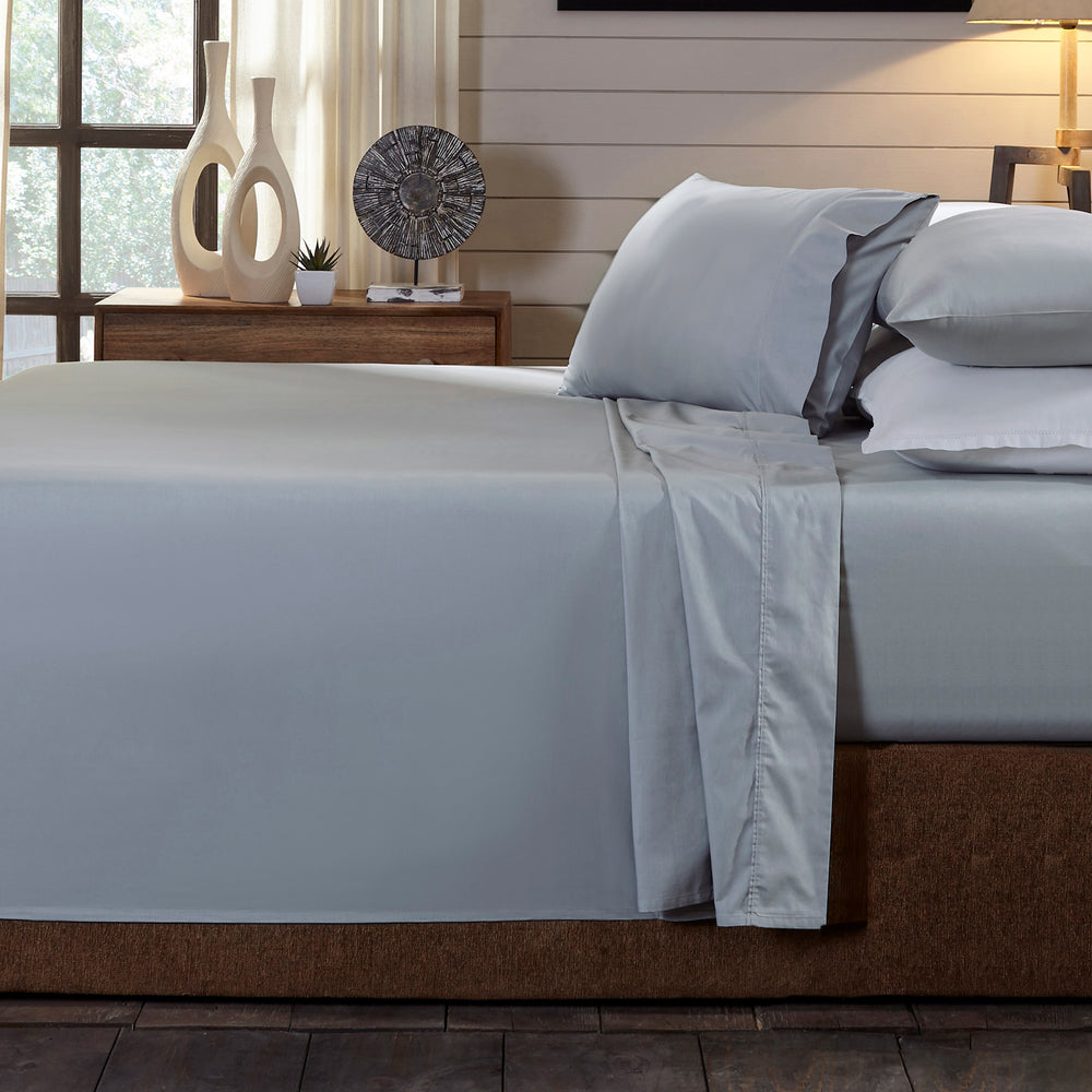 Royal Comfort 100% Pure Organic Cotton Sheet Set 4 Piece Luxury Bedding Double Graphite