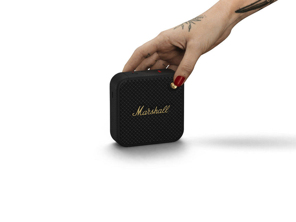 Marshall Willen Portable Wireless Bluetooth Speakers - Black &amp; Brass