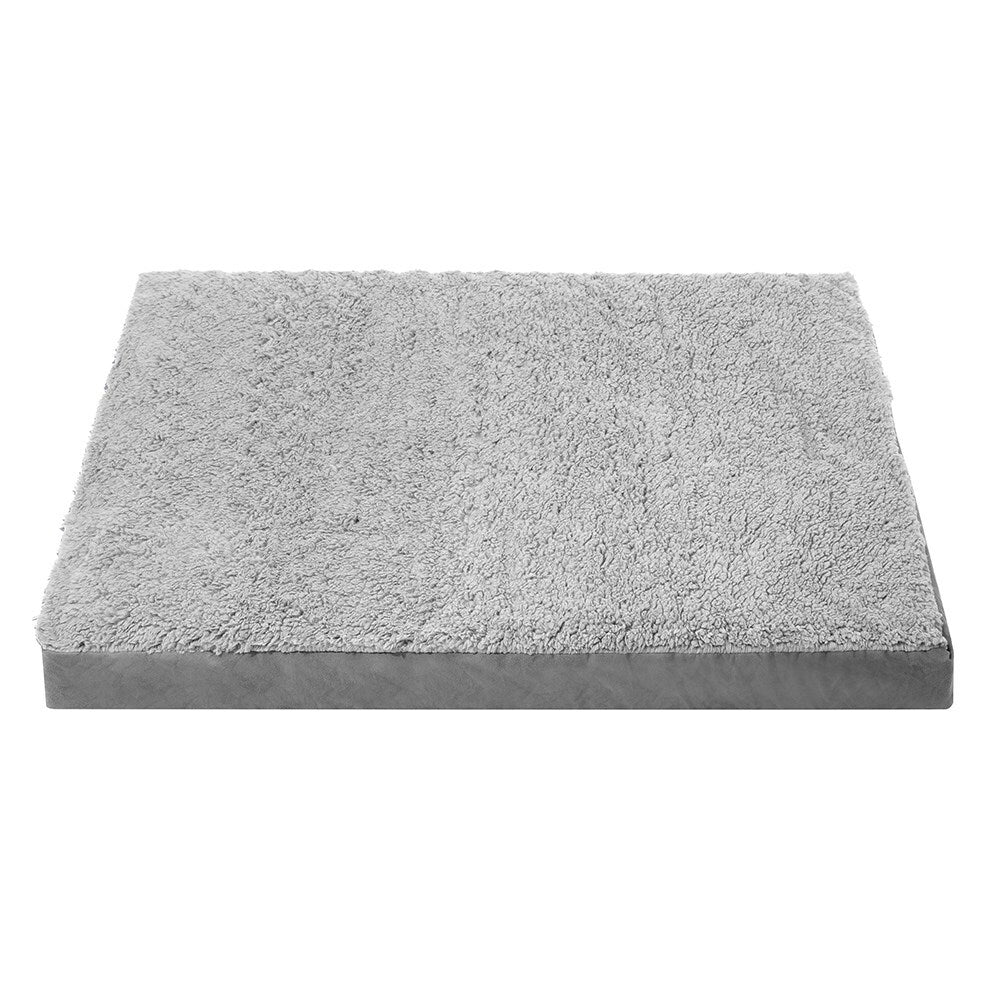 Paws &amp; Claws 100x10cm Orthopedic Pet/Dog/Cat Suede Bed - Grey