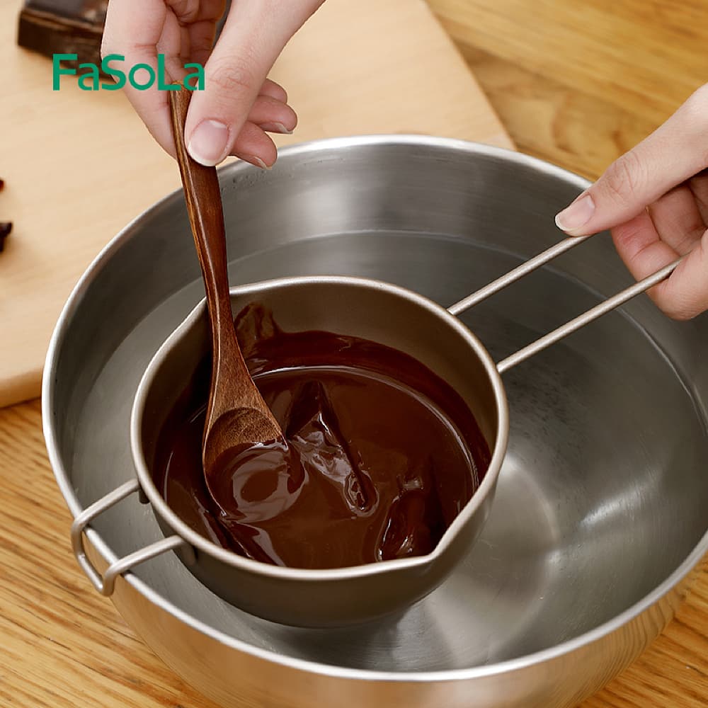 Fasola Stainless Steel Double Boiler Pot for Melting Chocolate, Candy and Candle Making 25.7x12x6cm