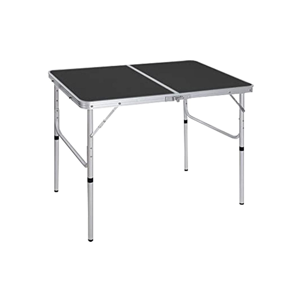 Kiliroo Folding Aluminium Camping Table Portable Outdoor Picnic Desk 90cm Black