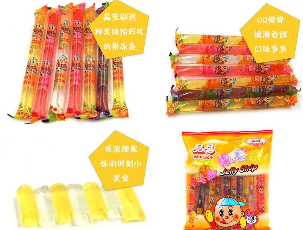 JinJin Mixed Flavor Jelly Sticks Snacks 470gX3Pack