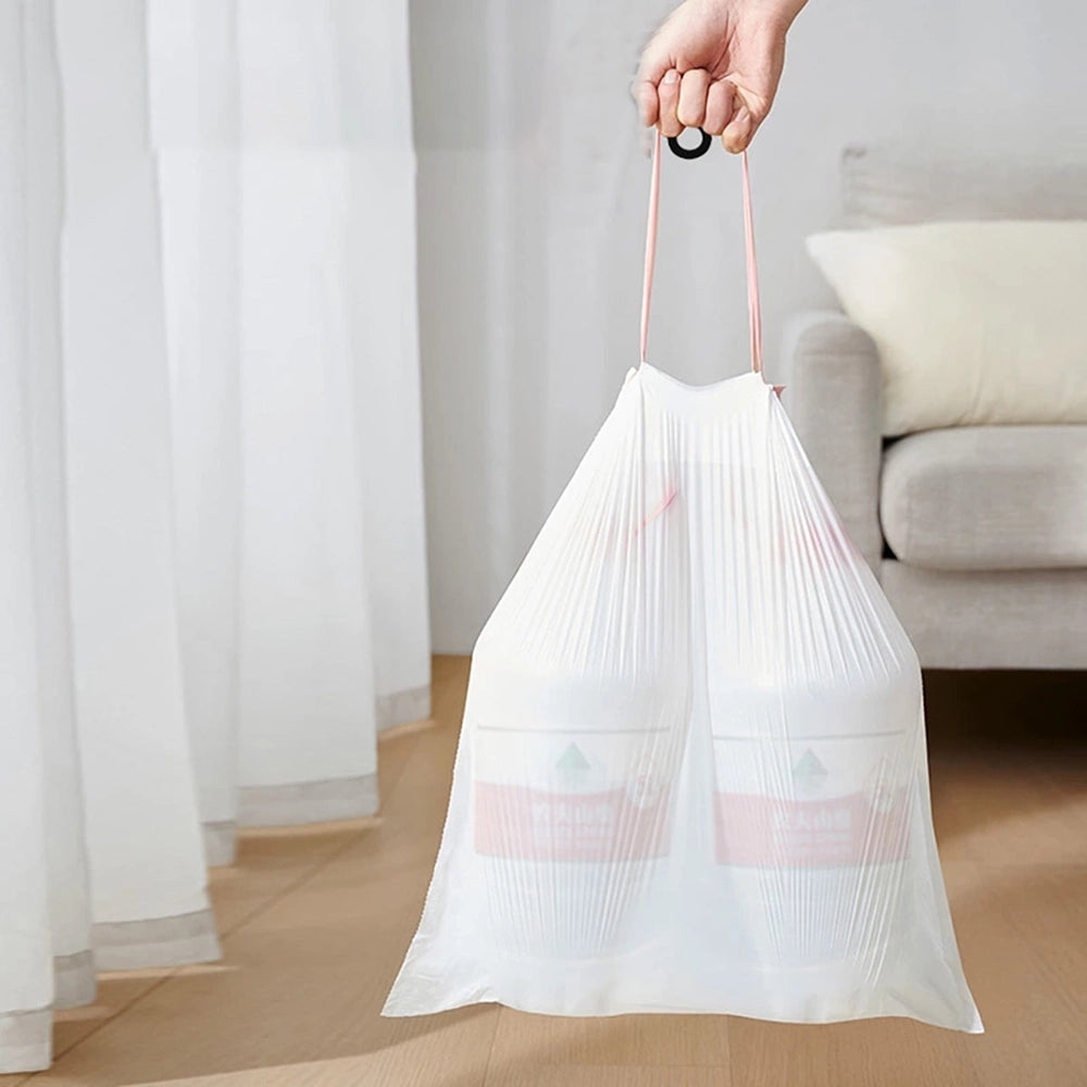Lifease Extra-Thick Medium Kitchen Drawstring Trash Bags Rubbish Bags Garbage Bags 3 Rolls 60 Counts X 2Pack