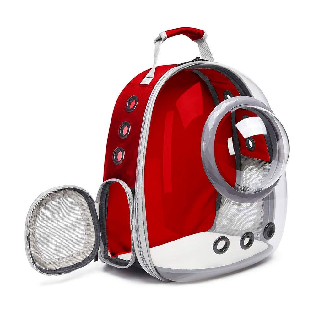 Floofi Space Capsule Backpack Pet Cat Puppy Bag (Red)