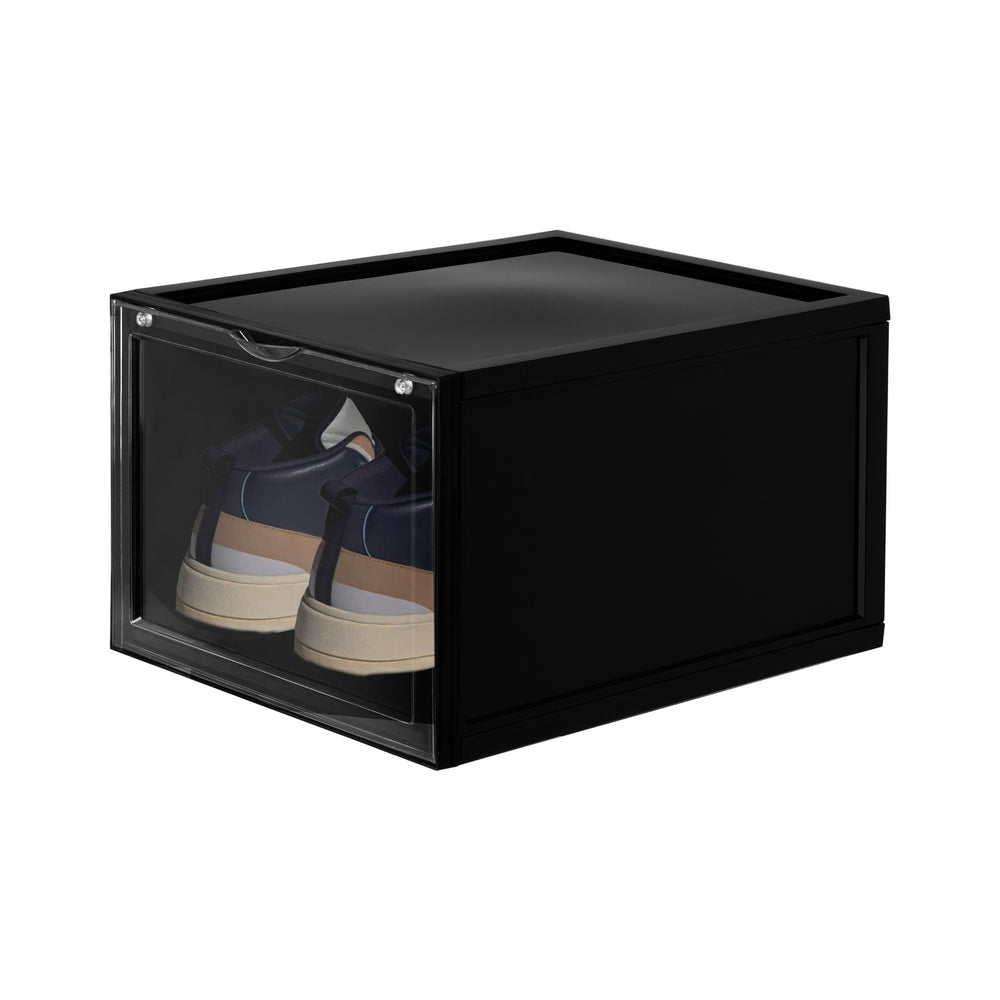 Sherwood Front Display Shoe Box Organiser Black 36x28x22cm