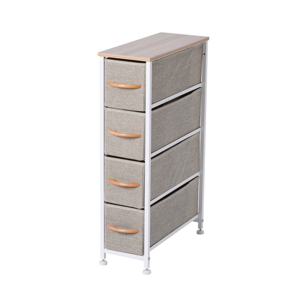 LUNA 4 DRAWER FABRIC TALLBOY CREAM