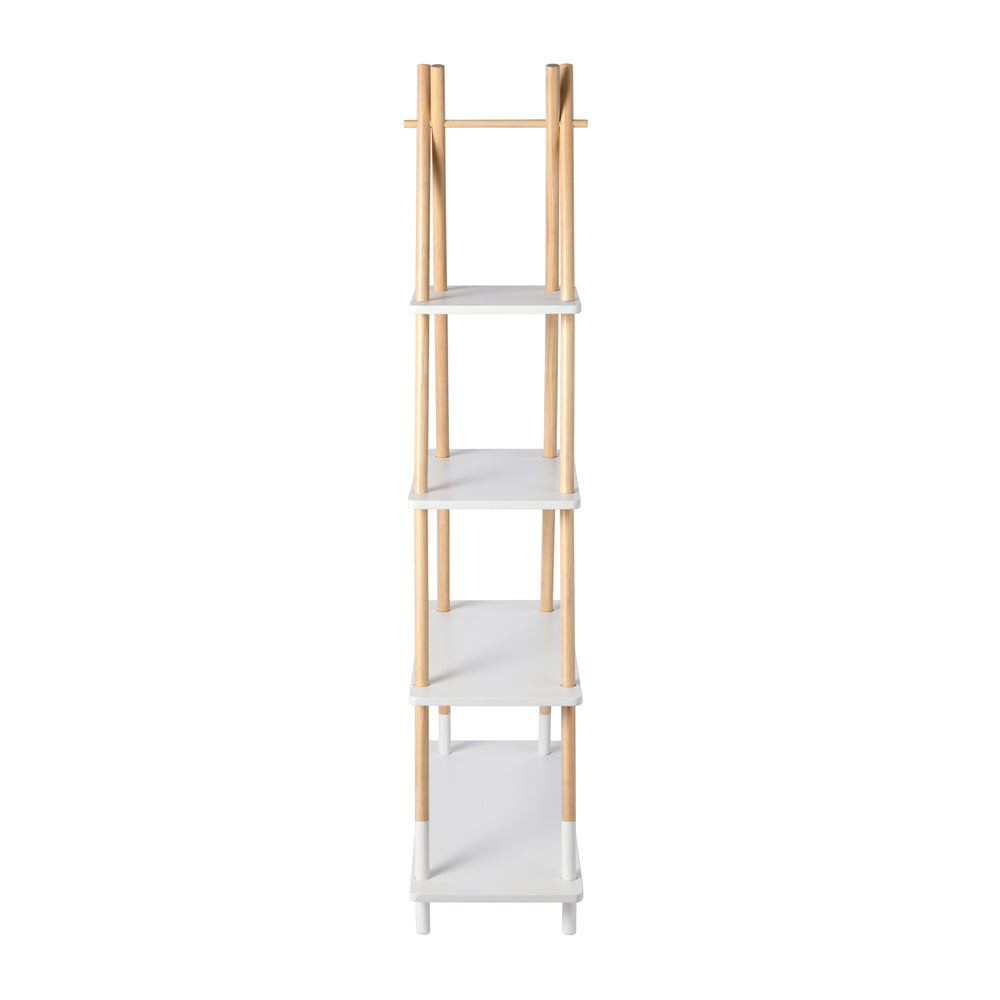 KUSA 4 TIER NATURAL BAMBOO LADDER STORAGE SHELF