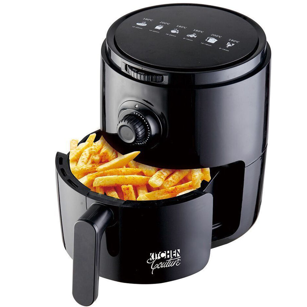 Kitchen Couture Air Fryer Healthy Food No Oil Cooking Recipe 3.4L Capacity 3.4 Litre Black