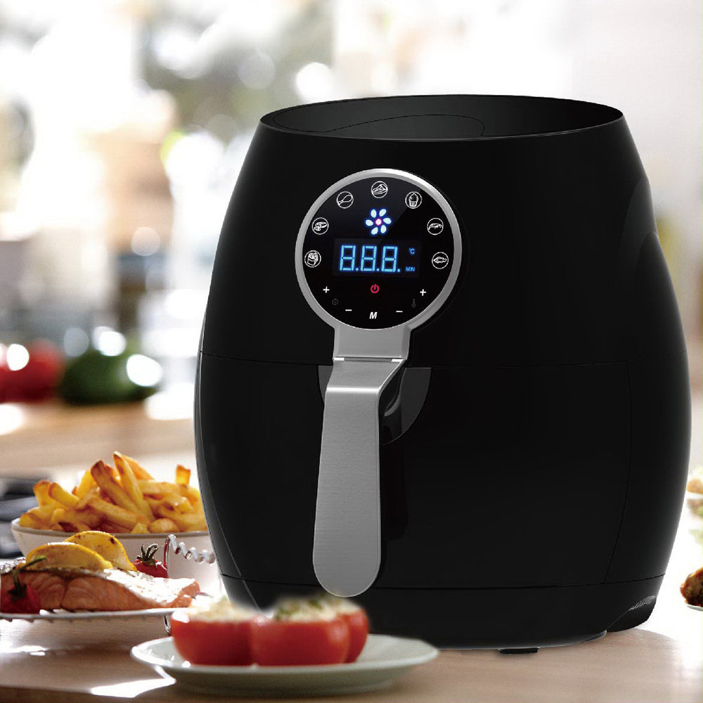 Kitchen Couture 5L Digital Air Fryer Low Fat Fast Cooking LCD Touch Screen 5 Litre Black