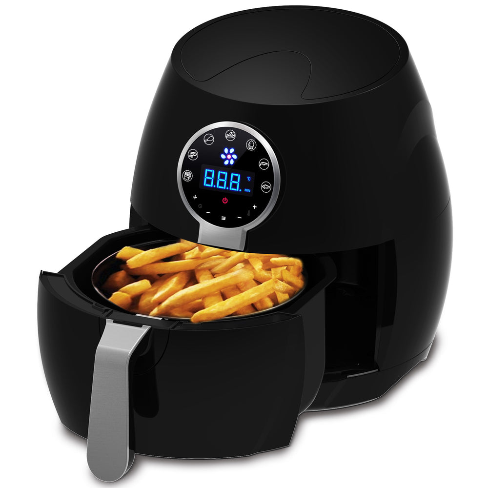 Kitchen Couture 5L Digital Air Fryer Low Fat Fast Cooking LCD Touch Screen 5 Litre Black