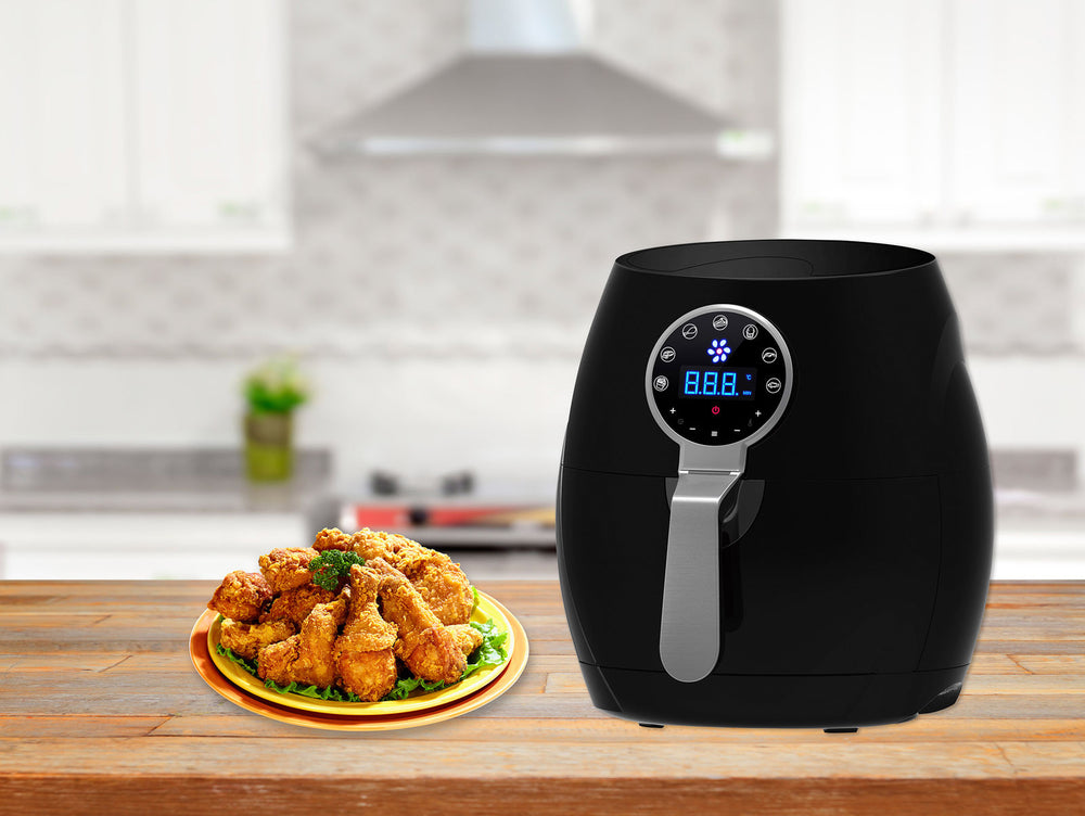 Kitchen Couture 5L Digital Air Fryer Low Fat Fast Cooking LCD Touch Screen 5 Litre Black