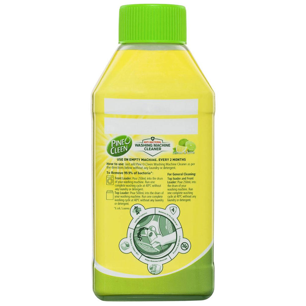 2PK Pine O Cleen 250ml Anti-Bacterial Washing Machine Cleaner - Lemon &amp; Lime