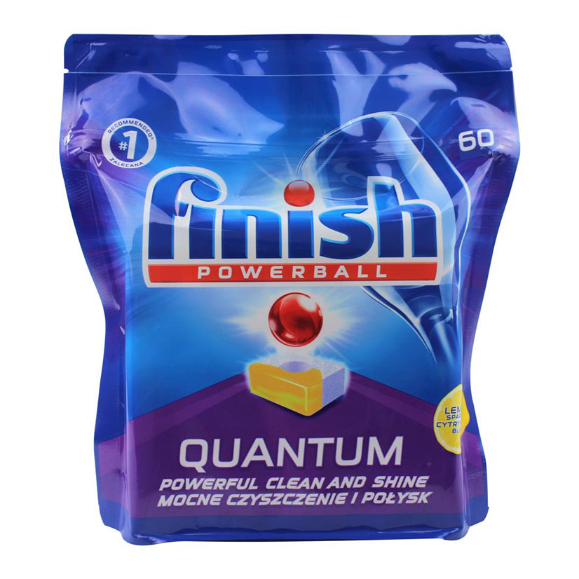 4PK 60pk Finish Powerball Quantum Dishwashing Tablets - Lemon Sparkle