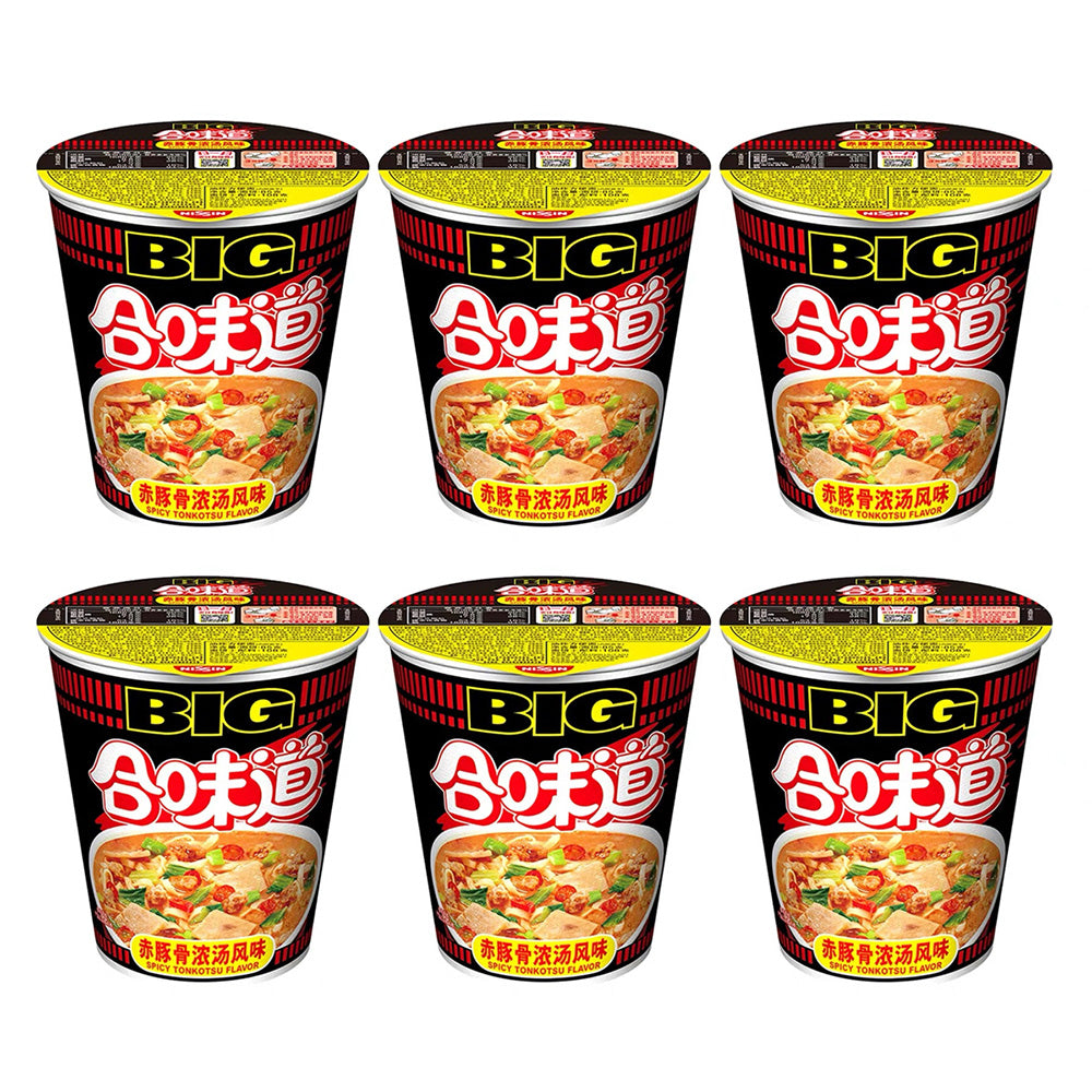 Nissin Instant Noodle Big Cup Spicy Tonkotsu Flavour 113gX6pack