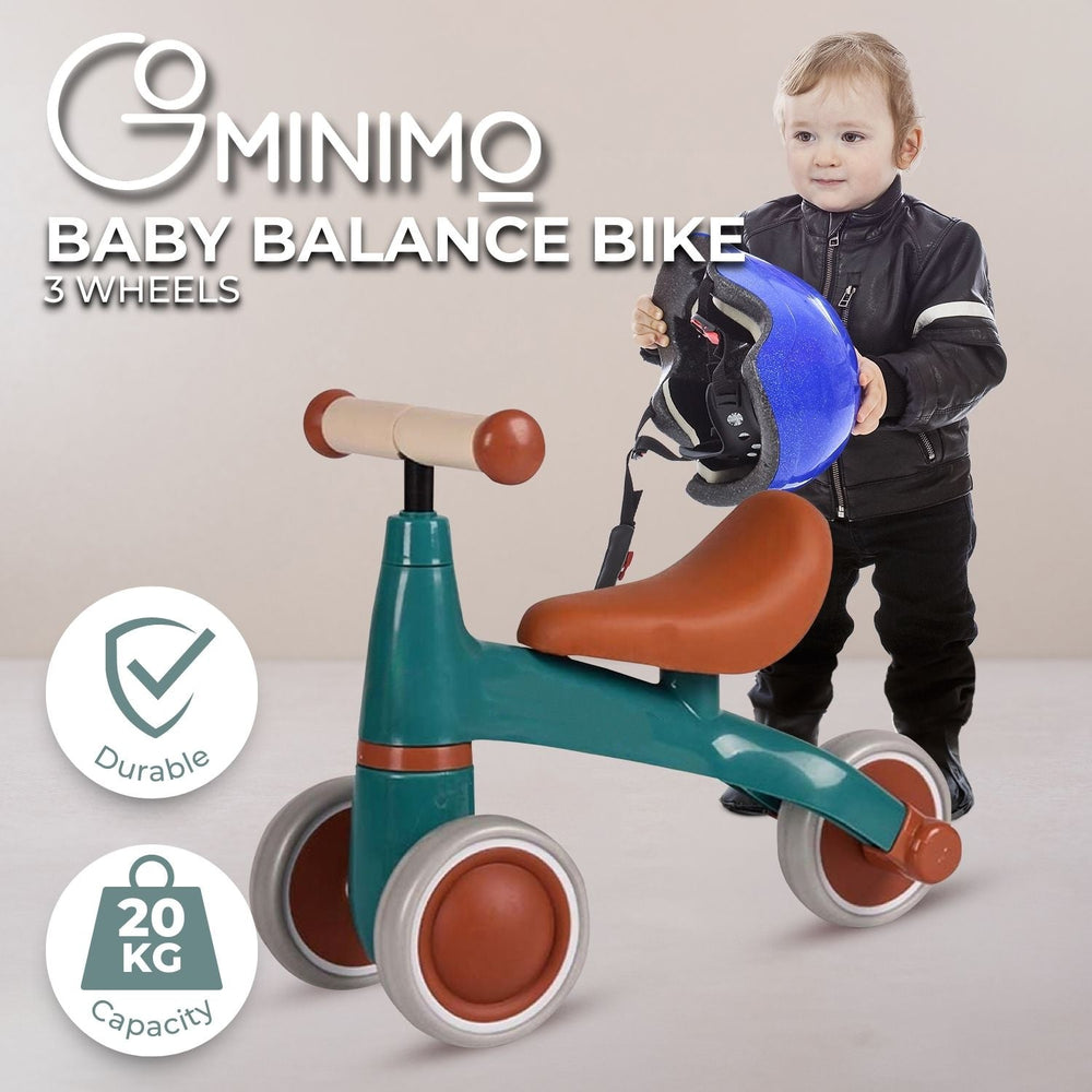 GOMINIMO 3 Wheel Toddler Kid Ride on Balance Bike Scooter Push Tricycle Green