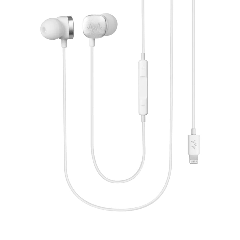 Wave Corded Headphones For Apple iPhone 14 Pro Max - White