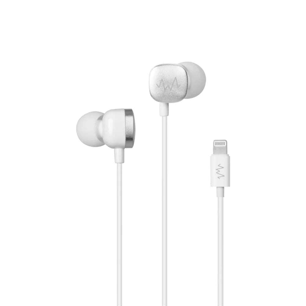 Wave Corded Headphones For Apple iPhone 14 Pro Max - White