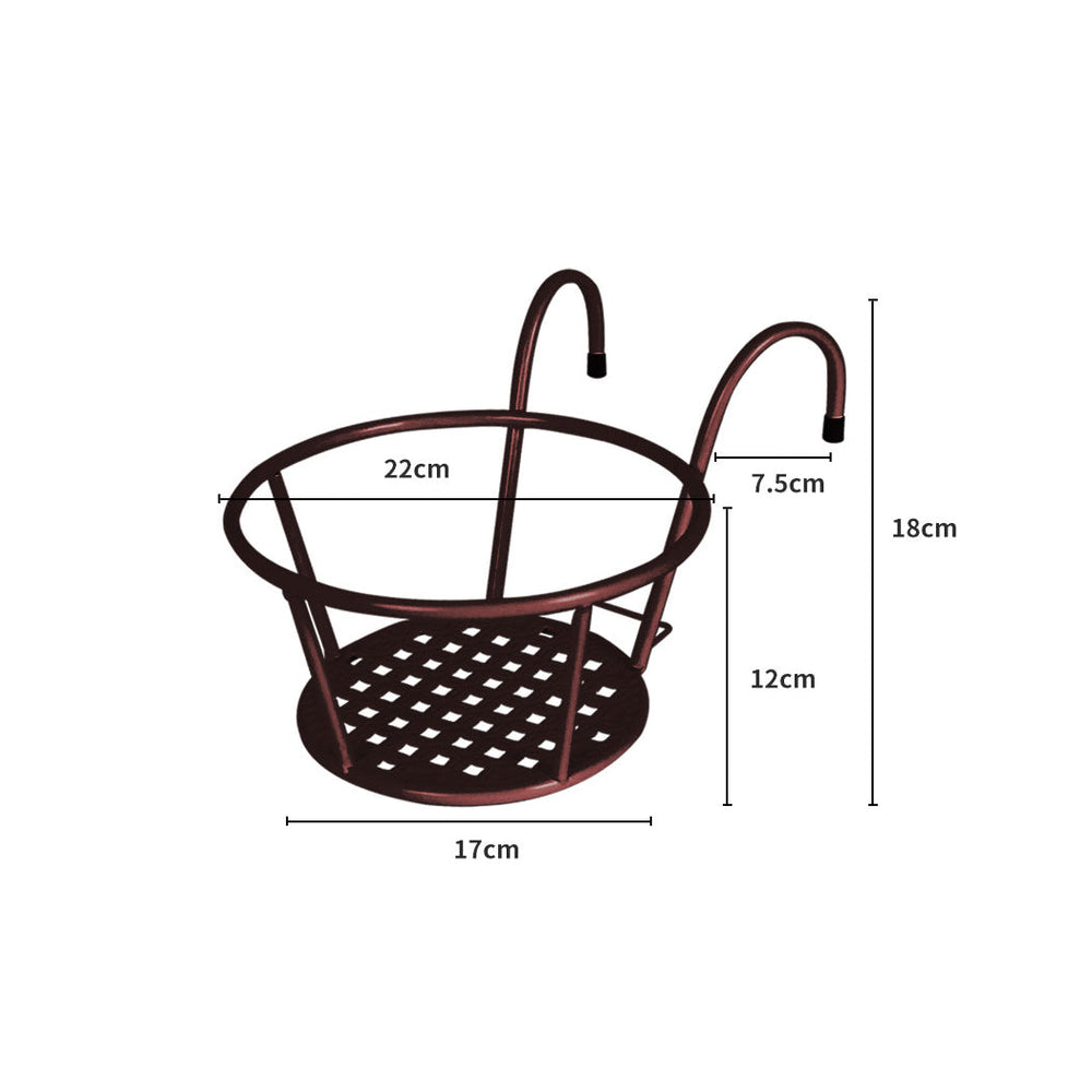 Levede 1x Flower Holder Plant Stand Hanging Pot Basket Plant Garden Wall Storage