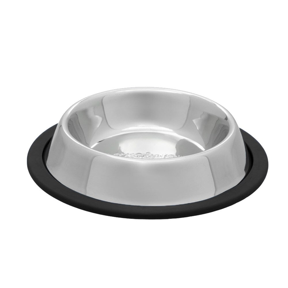 Paws &amp; Claws 700ml Stainless Steel Pet Bowl Black