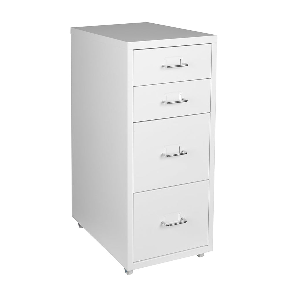 Levede 4 Drawer Office Drawers Cabinet Storage Cabinets Steel Rack Home White