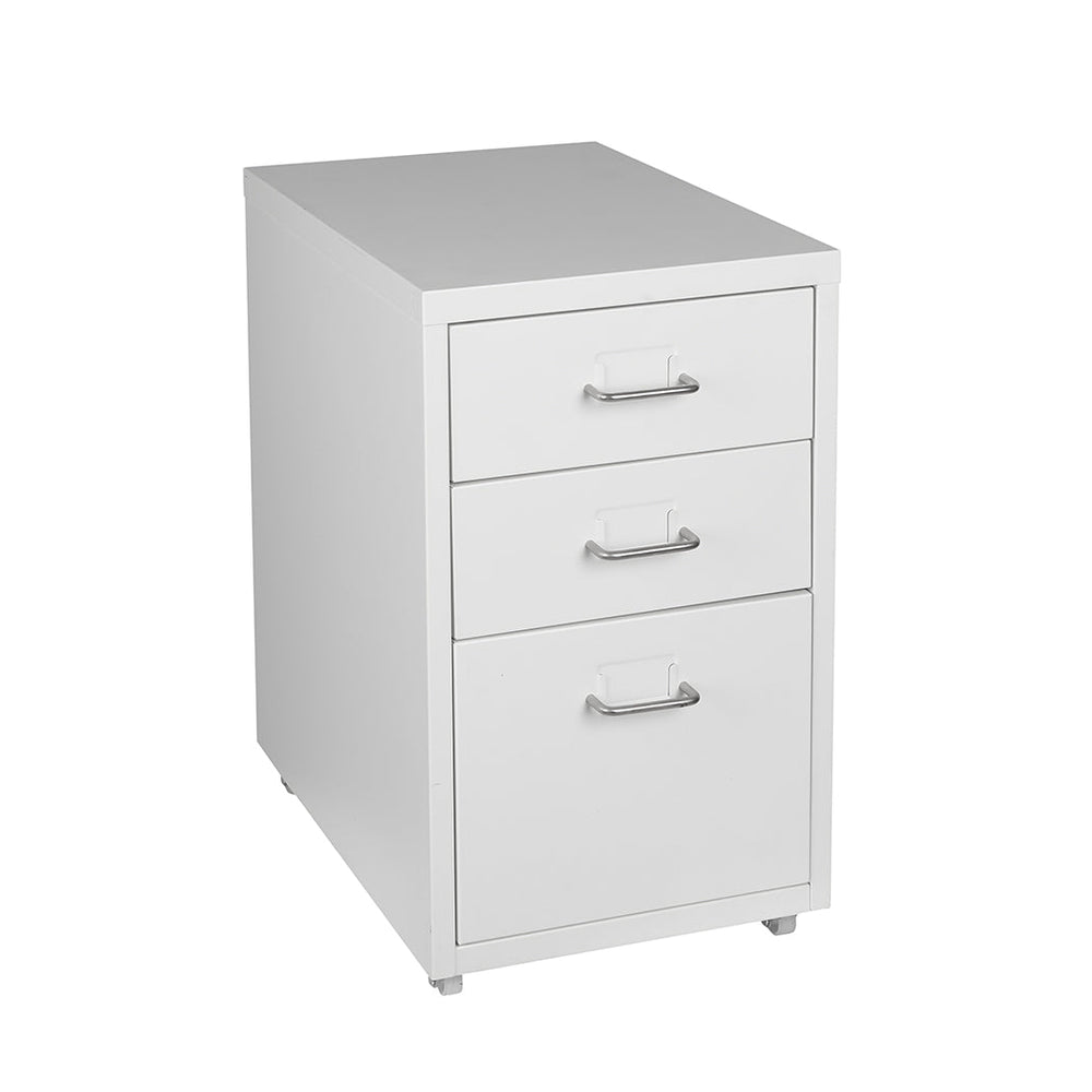 Levede 3 Drawer Office Drawers Cabinet Storage Cabinets Steel Rack Home White