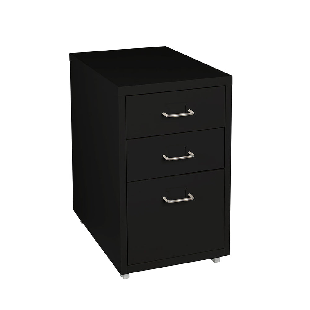 Levede 3 Drawer Office Drawers Cabinet Storage Cabinets Steel Rack Home Black