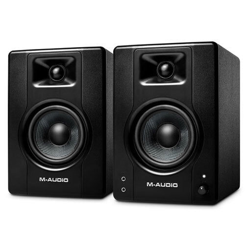 M-Audio BX4 D3 Powered Desktop Speakers Black Pair Black