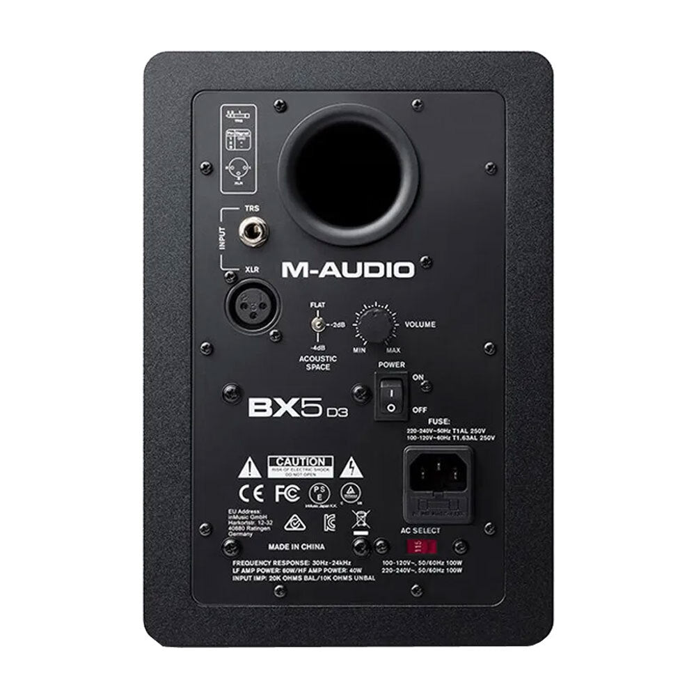 M-Audio BX5 D3 Powered Studio Reference Monitor Speakers Black