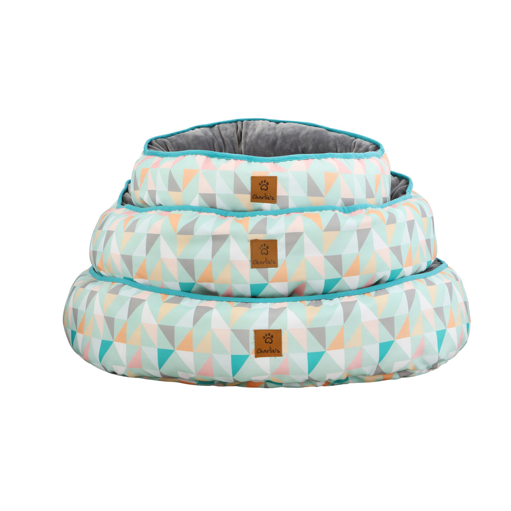 Charlie&#39;s Pet Funk Nest Bed Green Triangle Small 45x56x15cm