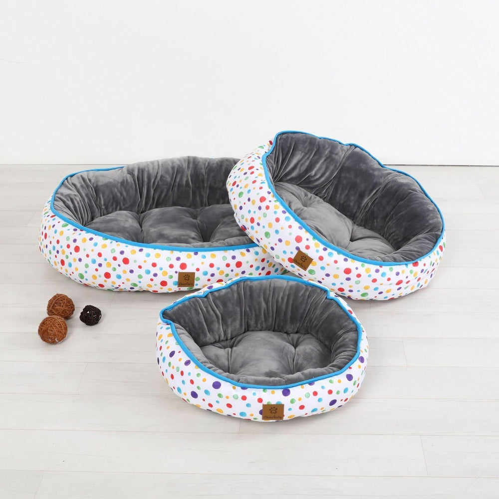 Charlie&#39;s Pet Funk Nest Bed Rainbow Dots Small 45x56x15cm