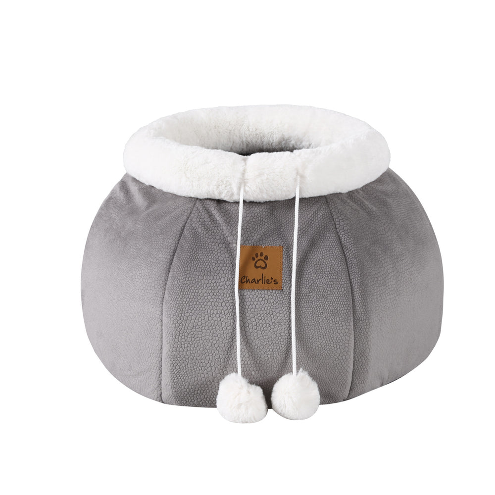 Charlie&#39;s Honeypot Cat Cave Snuggler Grey