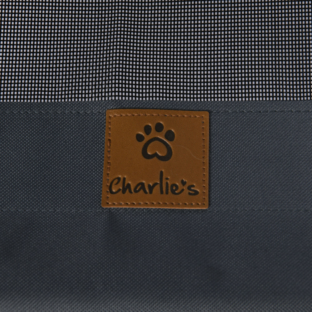 Charlie&#39;s Elevated Dog Bed With Tent Grey Small