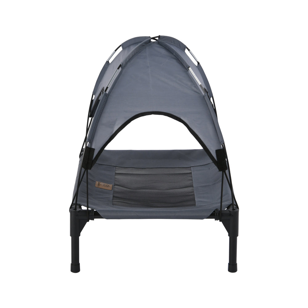 Charlie&#39;s Elevated Dog Bed With Tent Grey Small