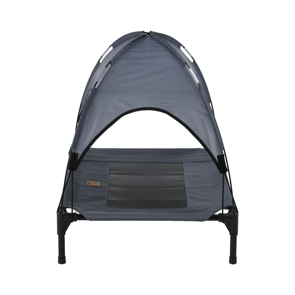 Charlie&#39;s Elevated Dog Bed With Tent Grey Medium