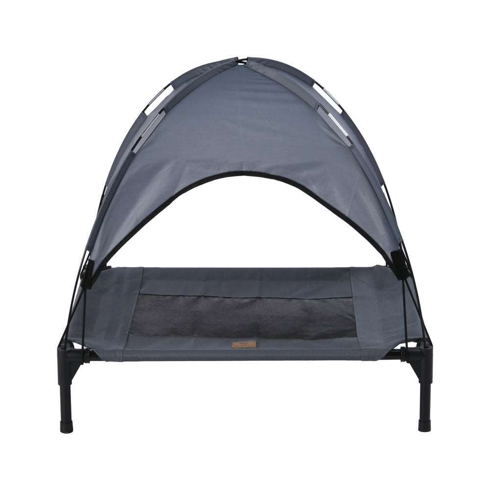 Charlie&#39;s Elevated Dog Bed With Tent Grey Medium