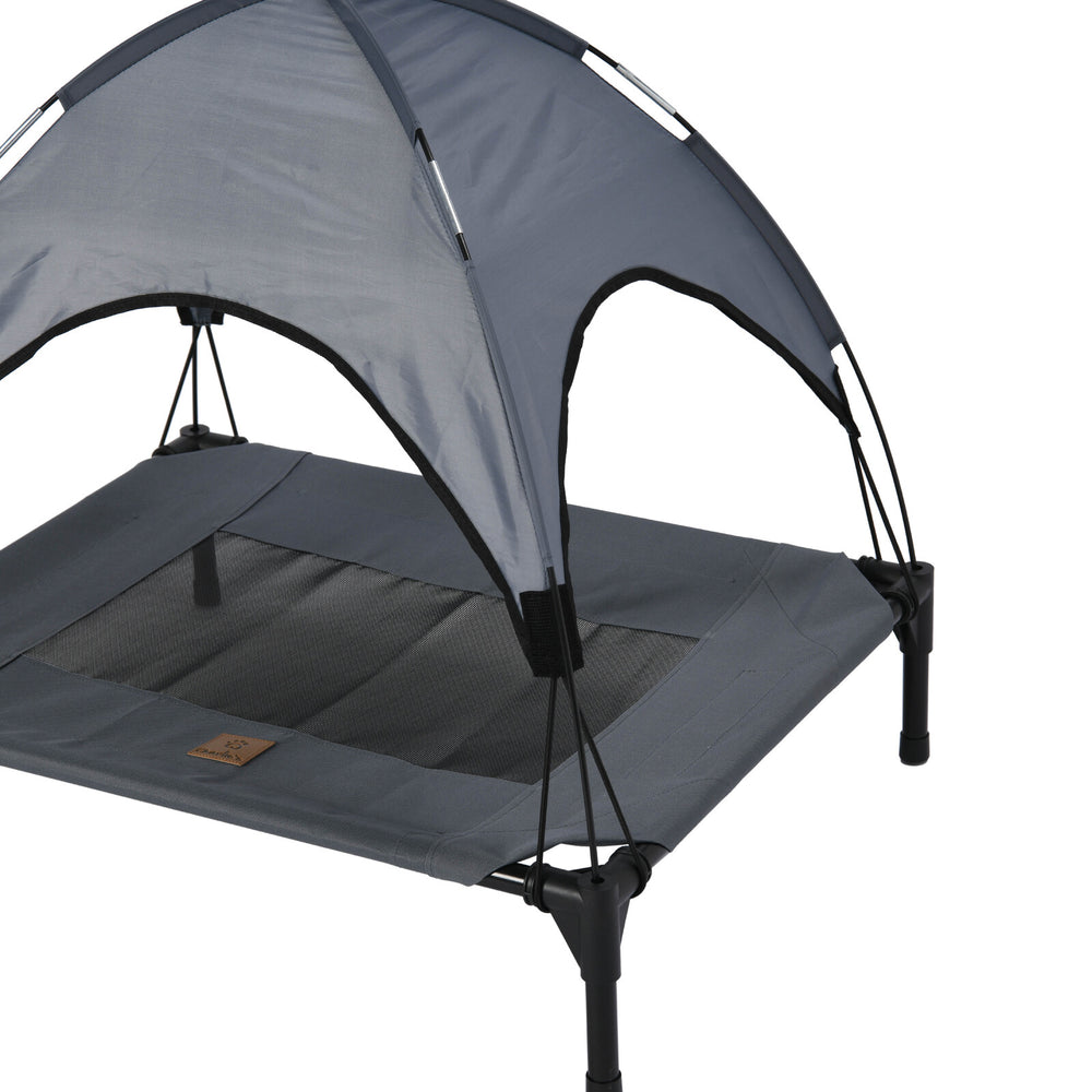 Charlie&#39;s Elevated Dog Bed With Tent Grey Medium