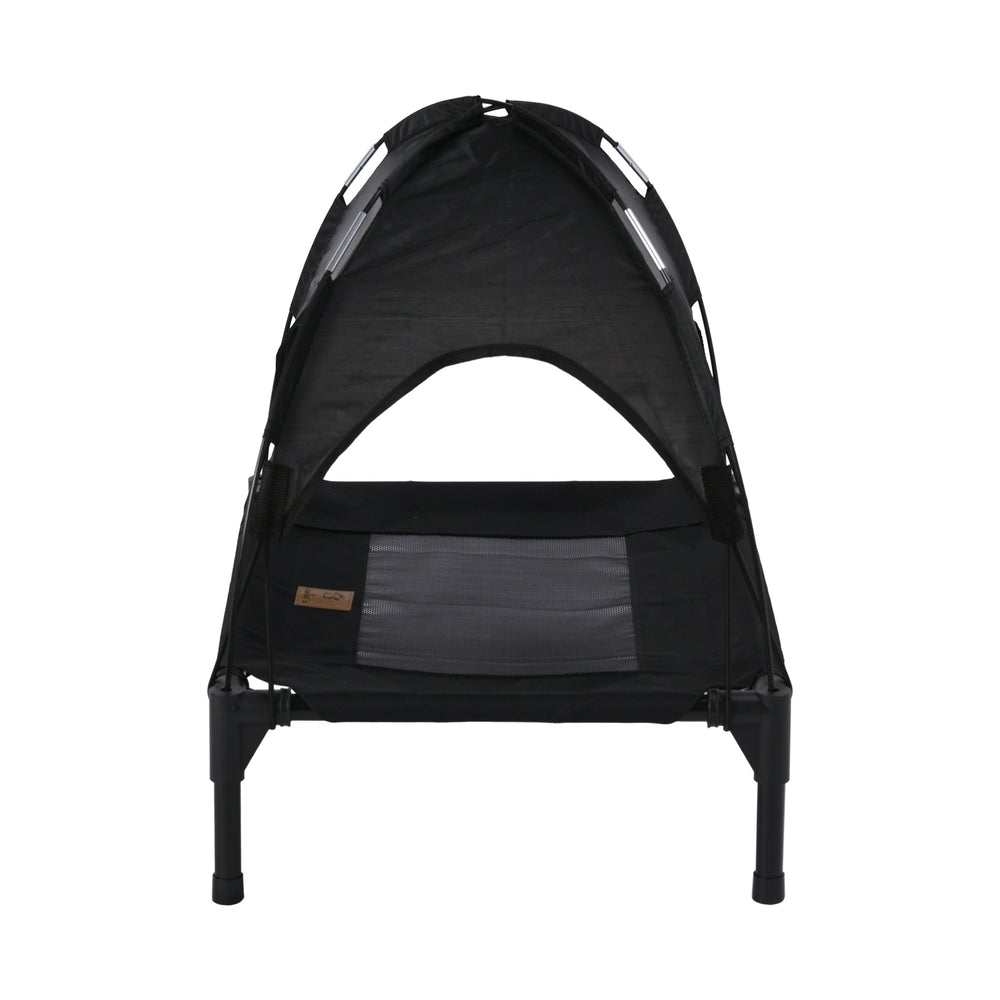 Charlie&#39;s Elevated Dog Bed With Tent Black Small