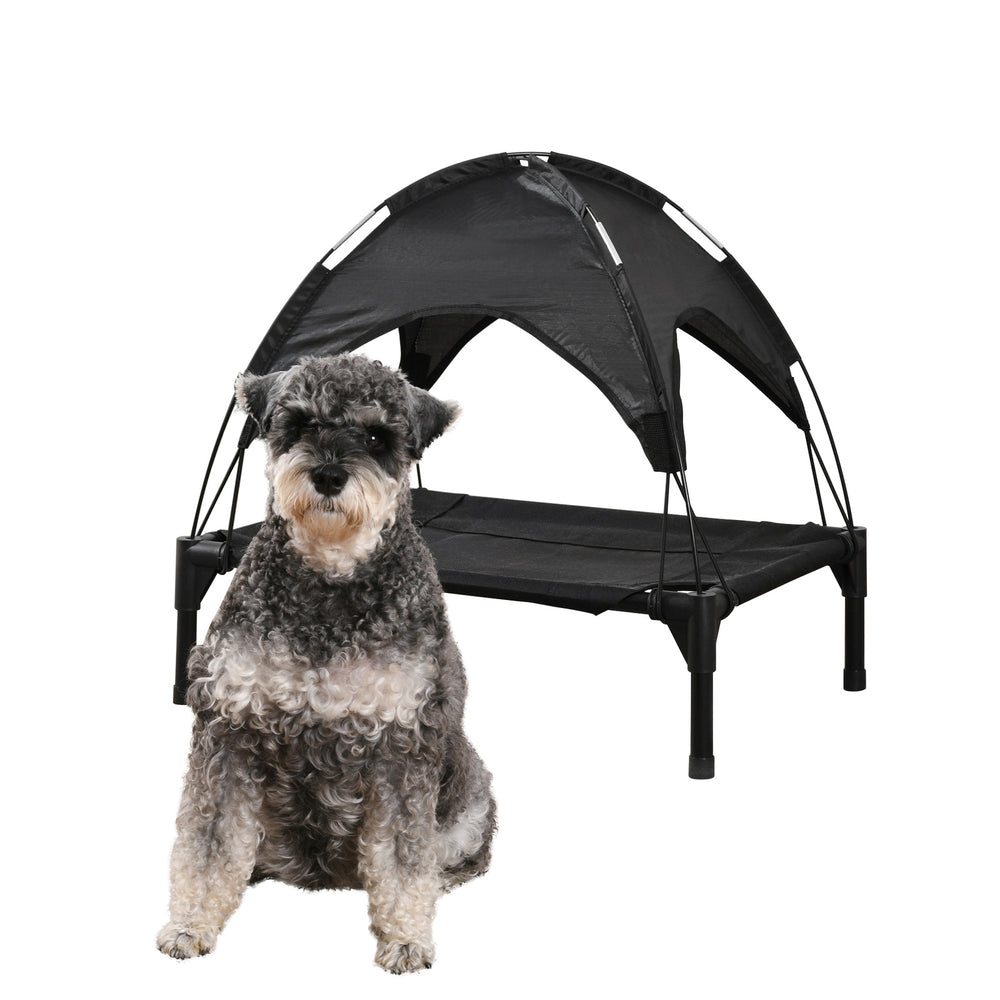 Charlie&#39;s Elevated Dog Bed With Tent Black Small