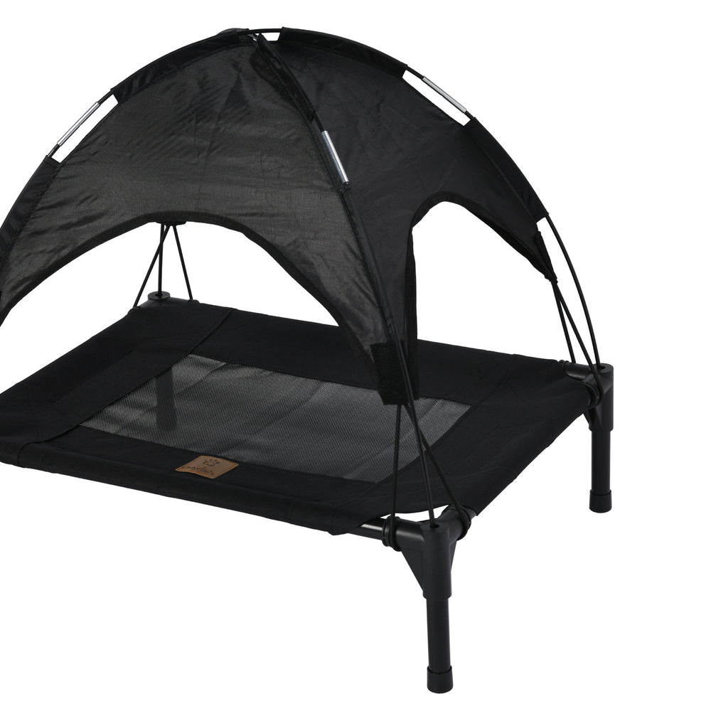 Charlie&#39;s Elevated Dog Bed With Tent Black Small