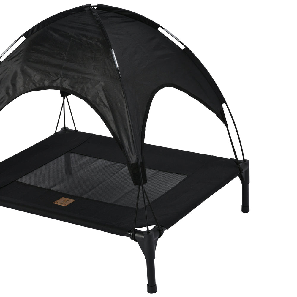 Charlie&#39;s Elevated Dog Bed With Tent Black Medium