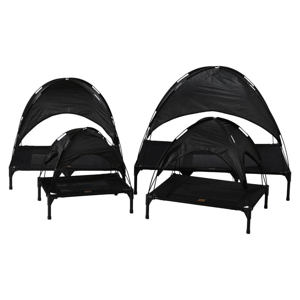 Charlie&#39;s Elevated Dog Bed With Tent Black Medium